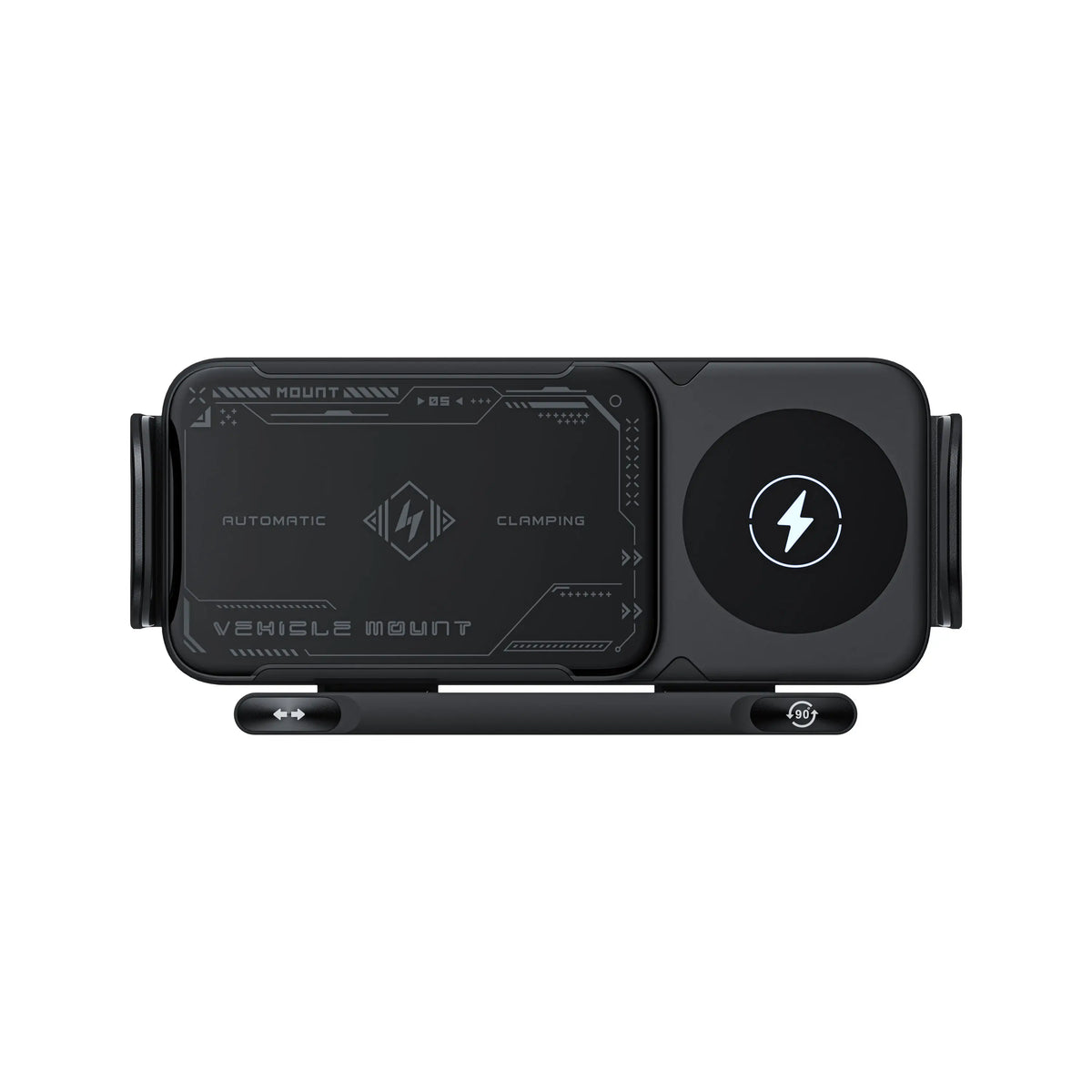 Foldable Phone Holder Car Wireless Charging Phone Mount Universal Phone Holder Intelligent Induction Electric Rotation Charger