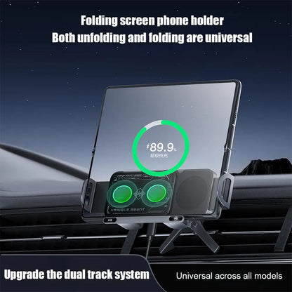 For Samsung Mobile Phone Holder 360° Rotation Automatic Rotating Horizontal Screen Bracket Wireless Charging Stand ﻿