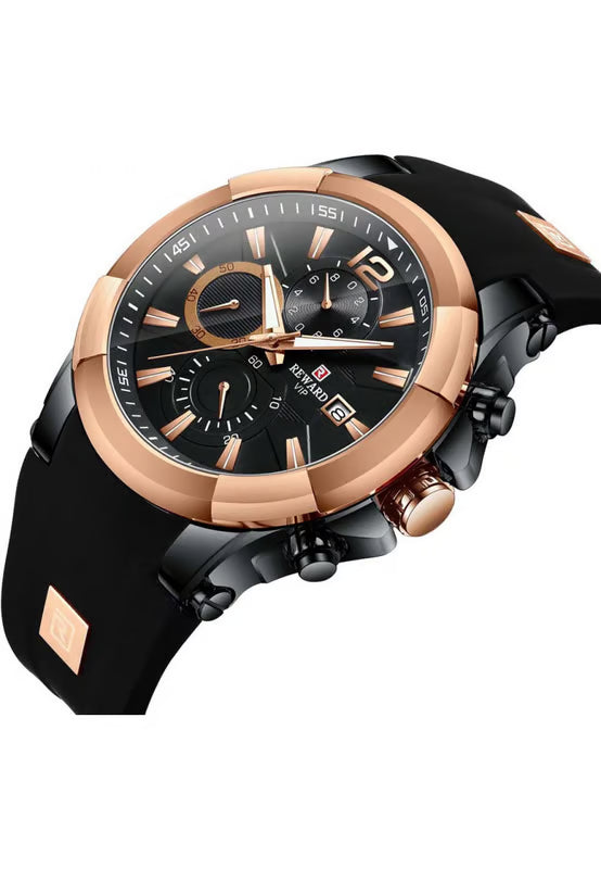 REWARD VIP Men's Luxury Quartz Chronograph Watch RD83006M – Elegant Waterproof Stainless Steel Gift for Men detail view